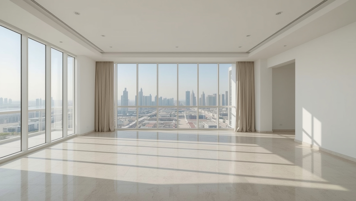 Outdated apartment interior before renovation with old furniture and worn fixtures