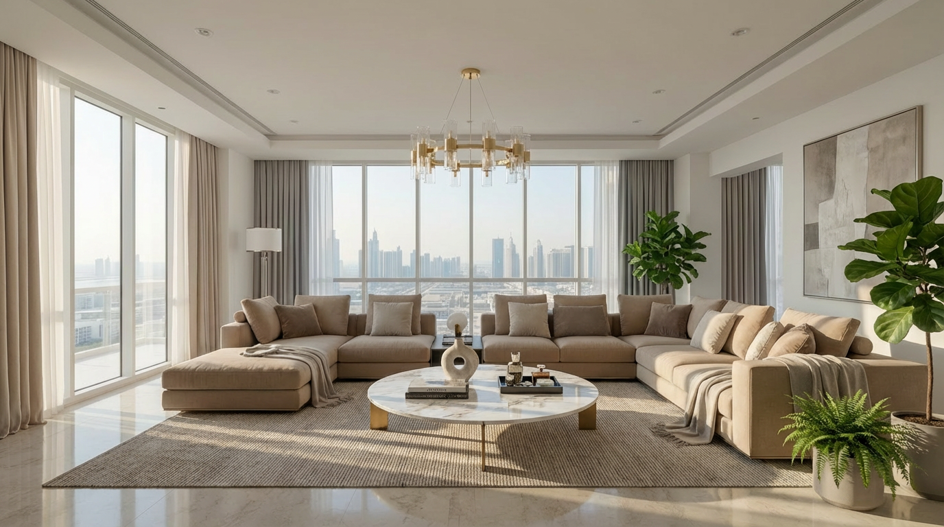 Modern luxury apartment after renovation with contemporary furniture and premium finishes